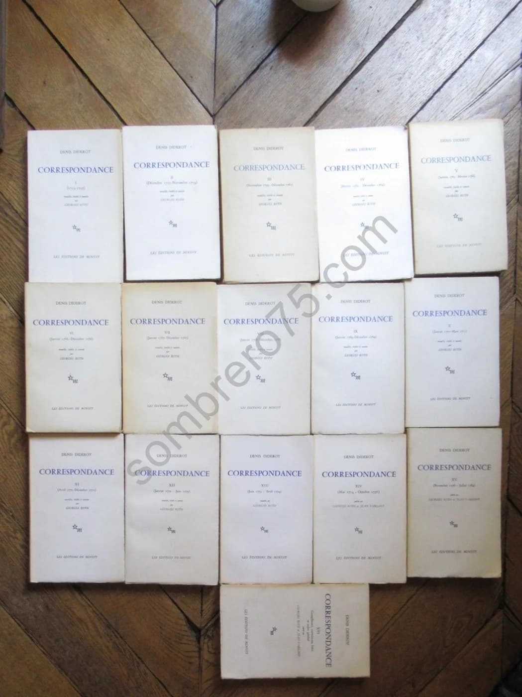 Denis DIDEROT - Correspondance. 16 volumes