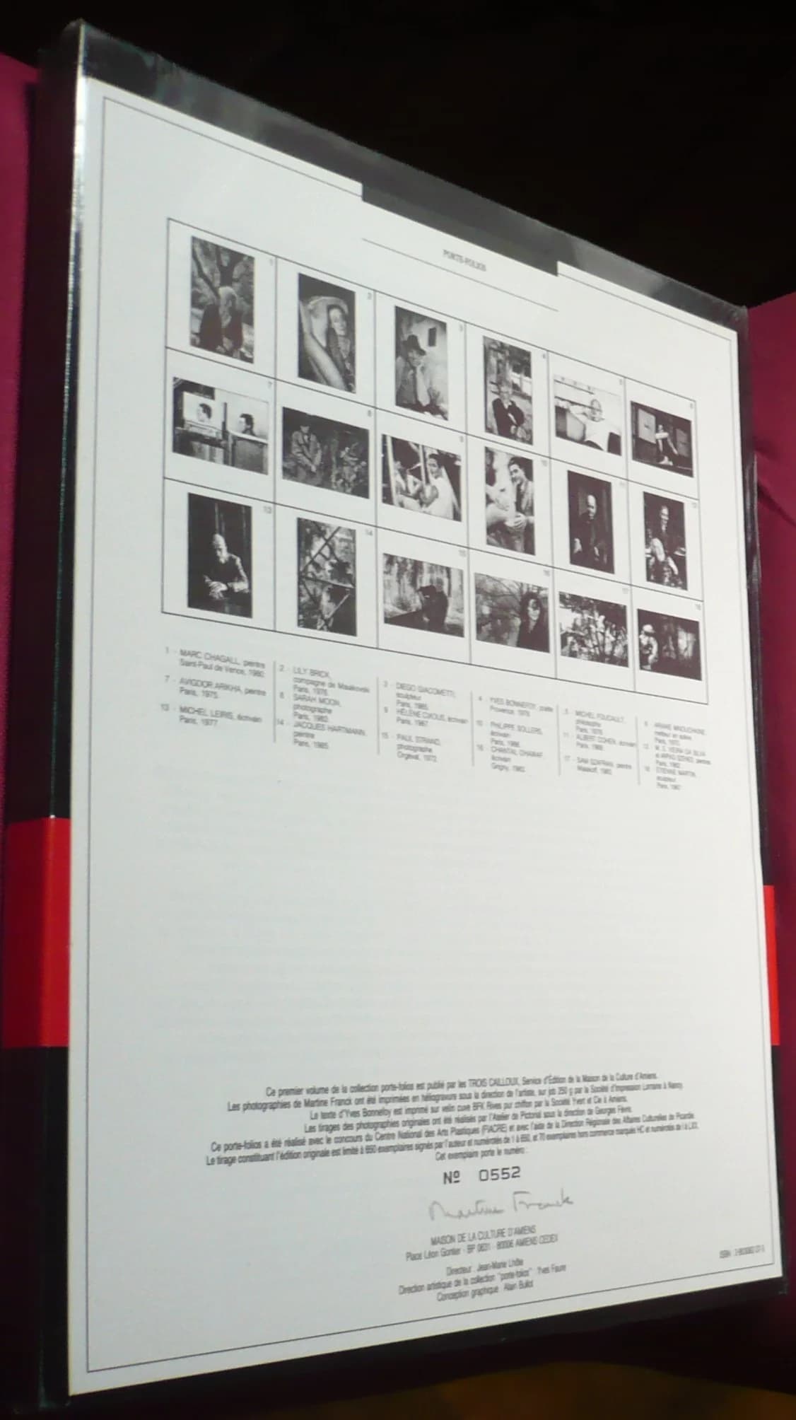 Martine Franck. Portraits d'Artistes. Collection Porte-Folios. Photographies de Martine Franck. Texte. Edition Ori - Image 3