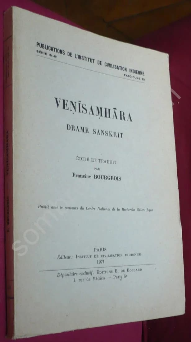 Venisamhara : Drame Sanskrit. Édité et Traduit par Francine Bourgeois - Image 2