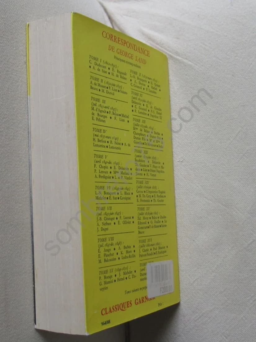 Correspondance Avril 1862-Juillet 1863. Tome XVII. Sand - Image 3