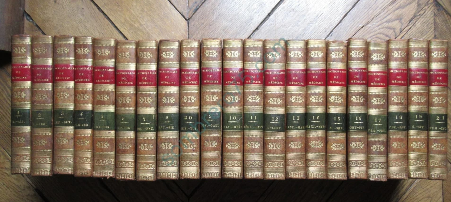 Dictionnaire de Médecine - 21 vol. 1821