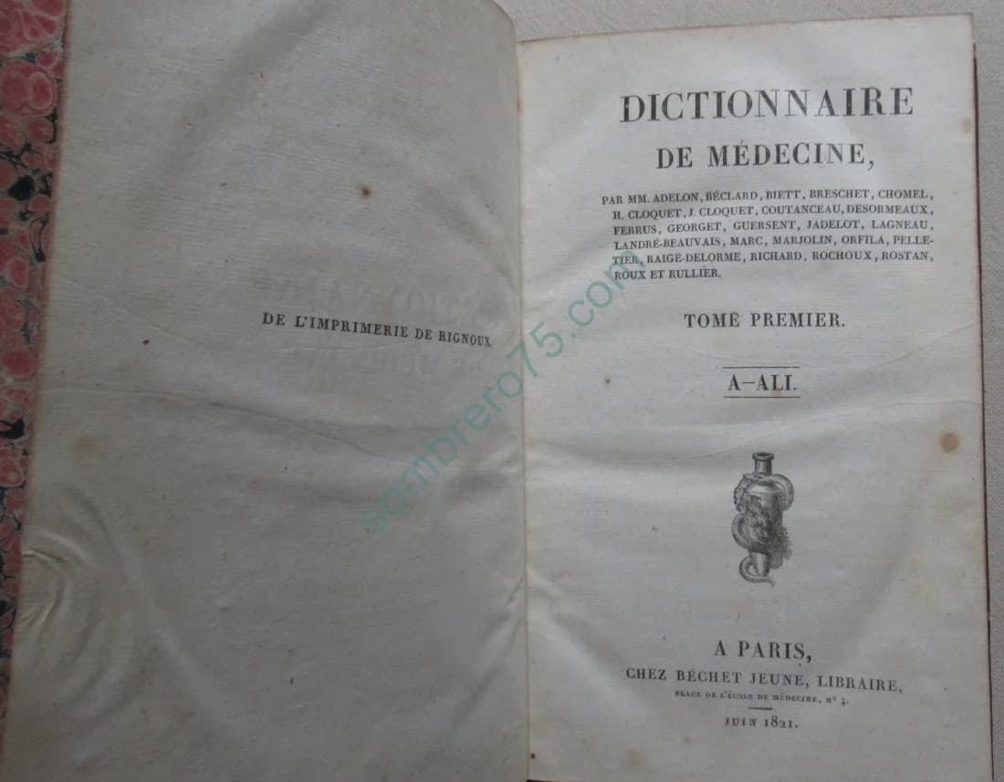 Dictionnaire de Médecine - 21 vol. 1821 - Image 2