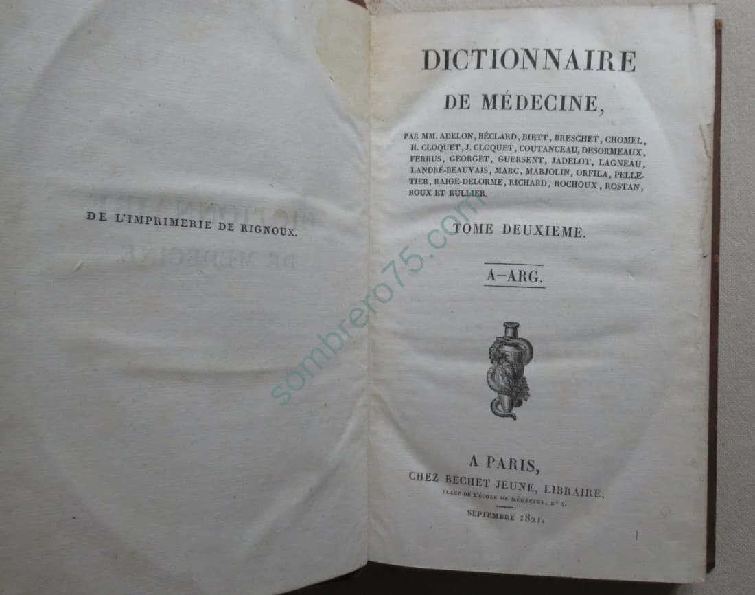 Dictionnaire de Médecine - 21 vol. 1821 - Image 3