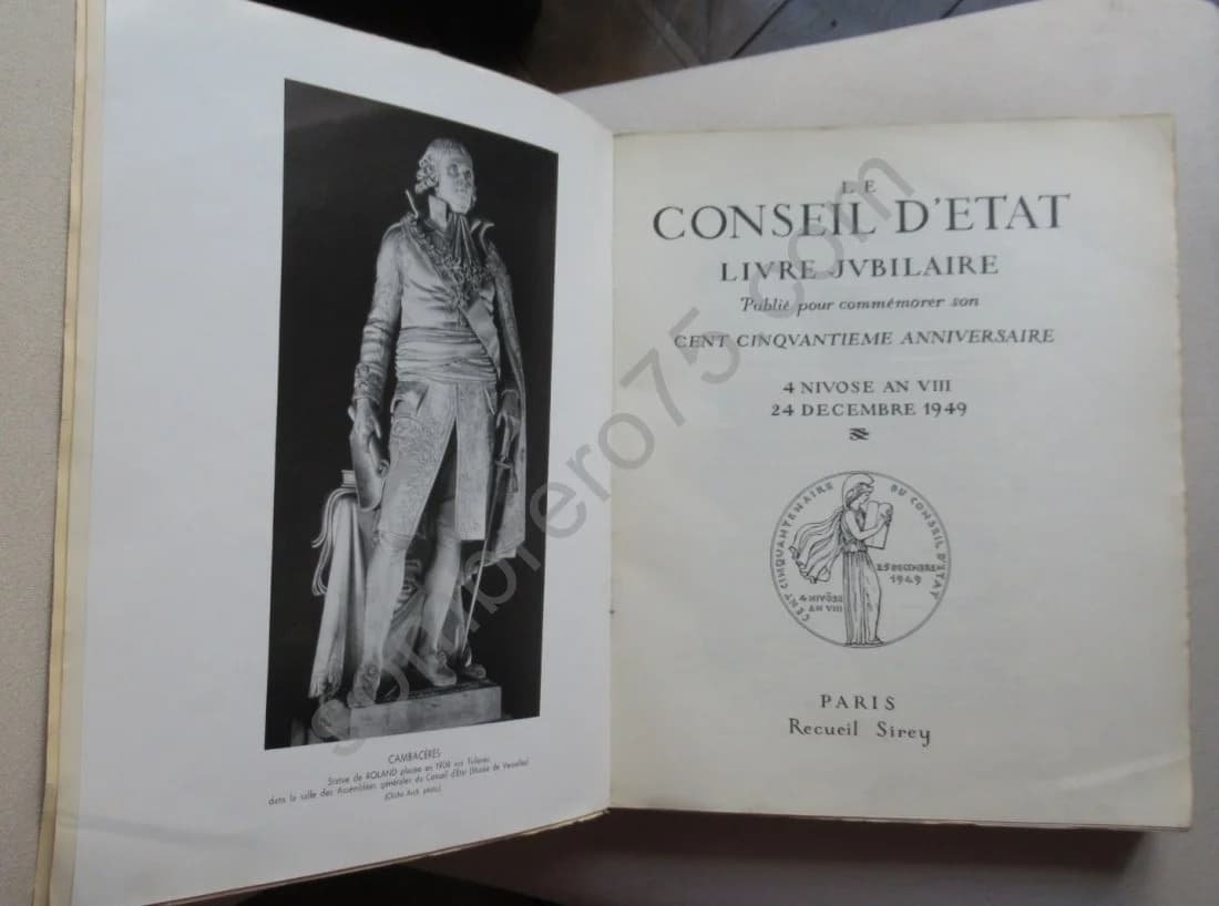 Le Conseil d'Etat Livre Jubilaire. Cent cinquantième anniversaire - Image 3