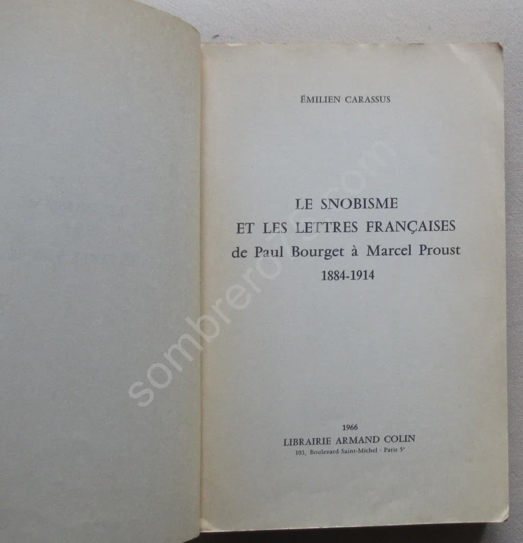 Le Snobisme et les Lettres Françaises de Paul Bourget à Marcel Proust - Image 2