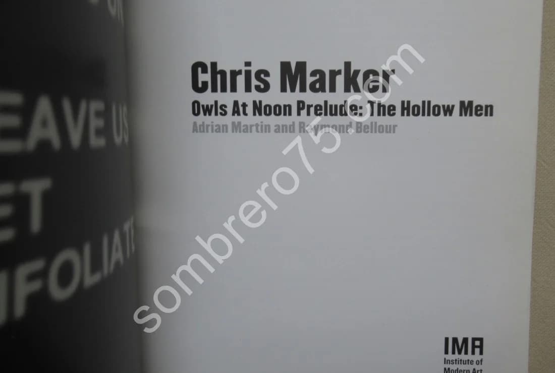 Owls At Noon Prelude: The Hollow Men. Adrian Martin - Image 3