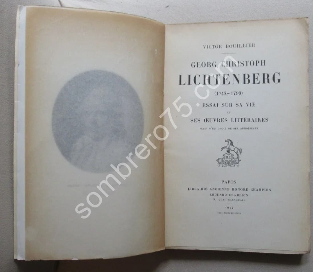 Georg Christoph LICHTENBERG (1742-1799). Essai sur sa vie et ses oeuvres littéraires - Image 3