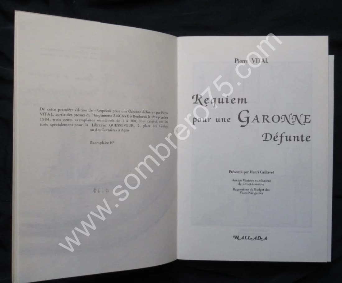 Requiem pour une Garonne défunte.. Ex. Num. Envoi - Image 4