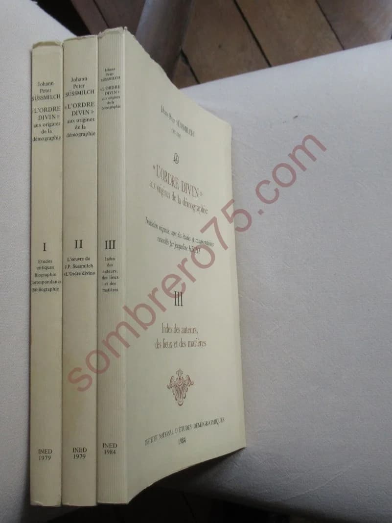 L'Ordre Divin aux Origines de la démographie. 3 vol - Image 2