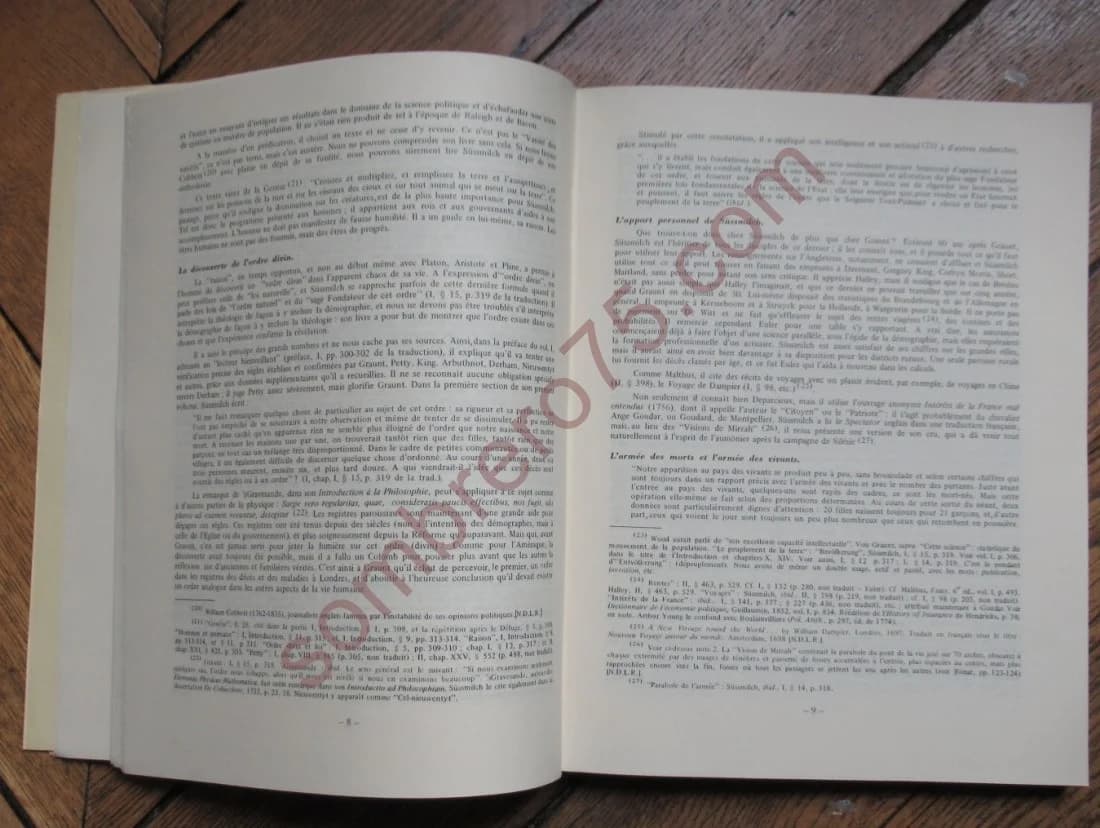 L'Ordre Divin aux Origines de la démographie. 3 vol - Image 5