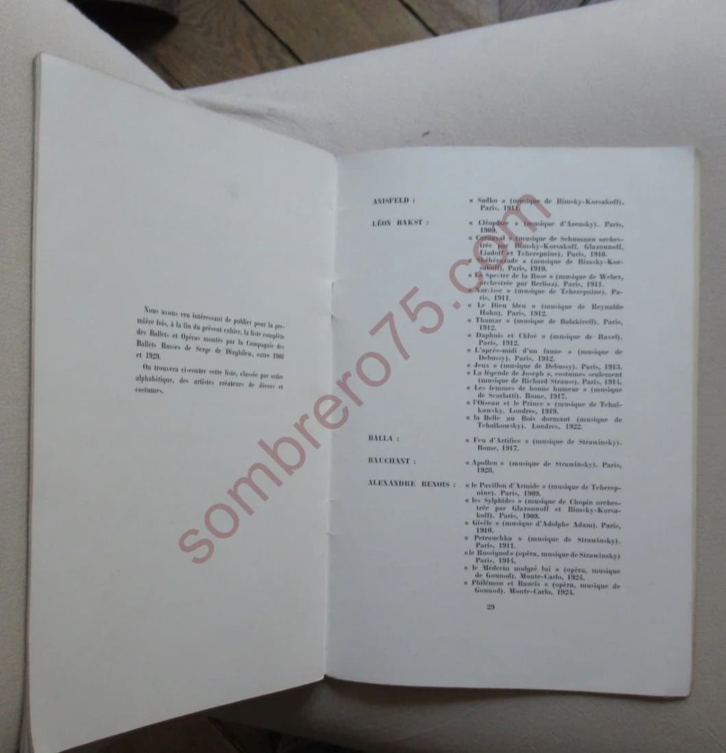 Les Ballets Russes de Serge de Diaghilew. Décors et costumes. 1930 - Image 10