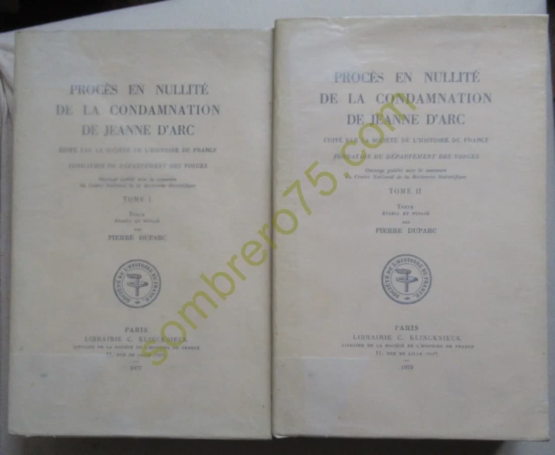 Procès en Nullité de la Condamnation de Jeanne d'Arc - 3 Tomes - Image 2