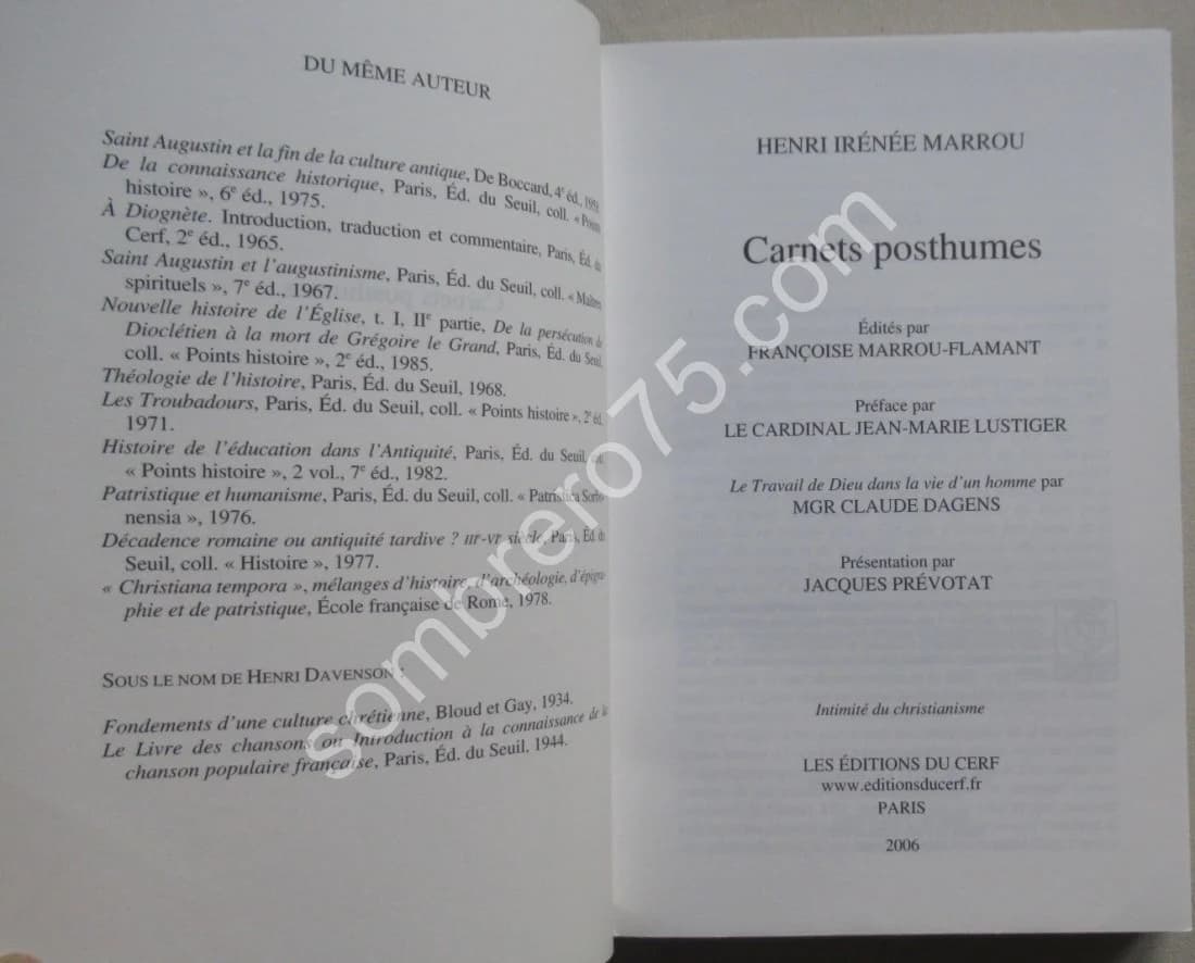 Carnets Posthumes. Henri Marrou - Image 3