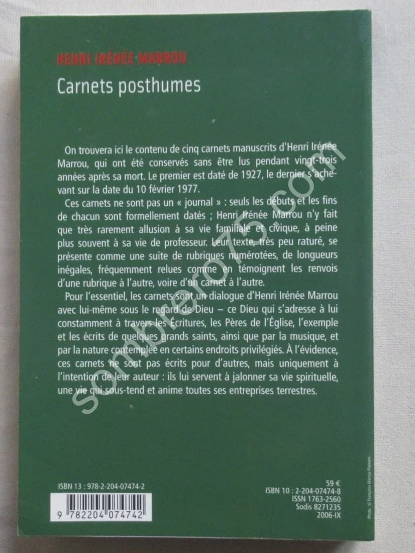 Carnets Posthumes. Henri Marrou - Image 4
