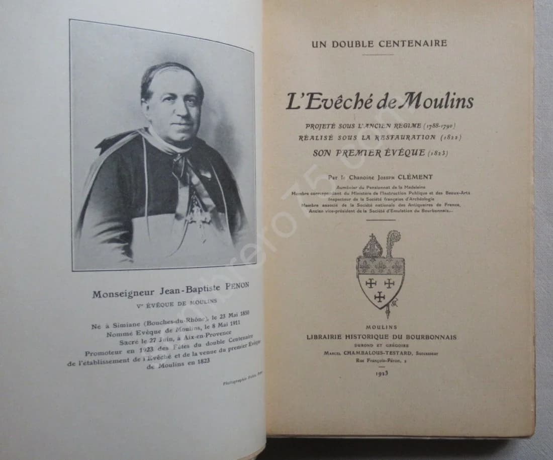 L'Evêché de Moulins projeté sous l'Ancien Régime (1788-1790) J. CLEMENT - Image 3
