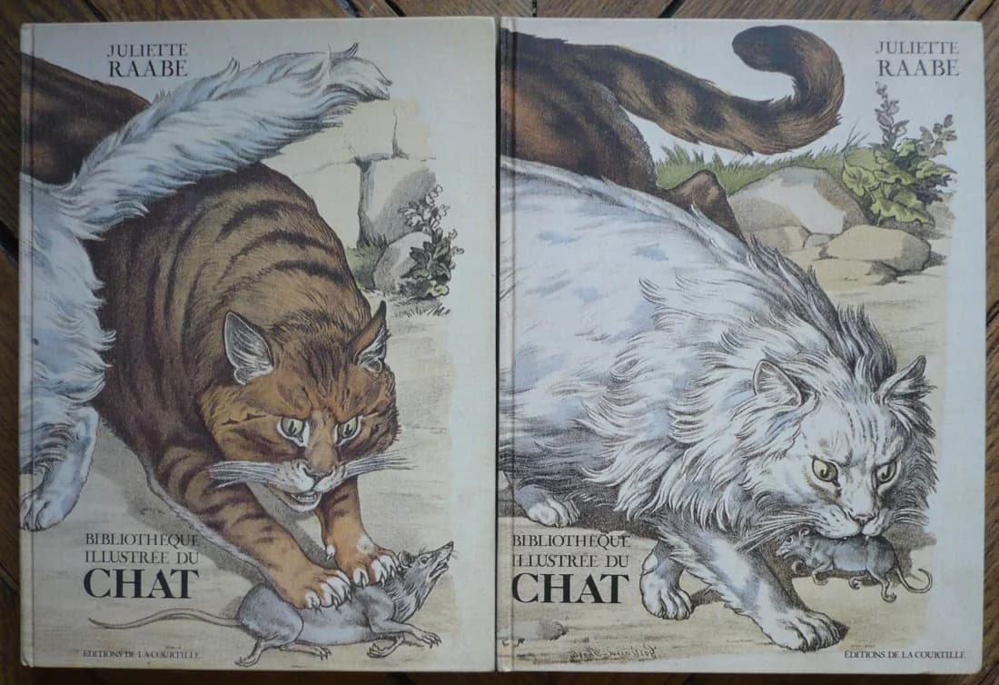 Bibliothèque Illustrée du Chat. 2 Volumes