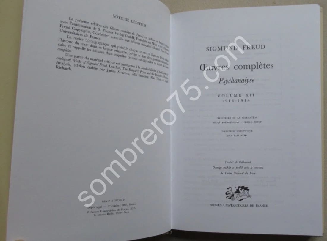 Oeuvres Complètes Psychanalyse XII 1913-1914 - Image 3