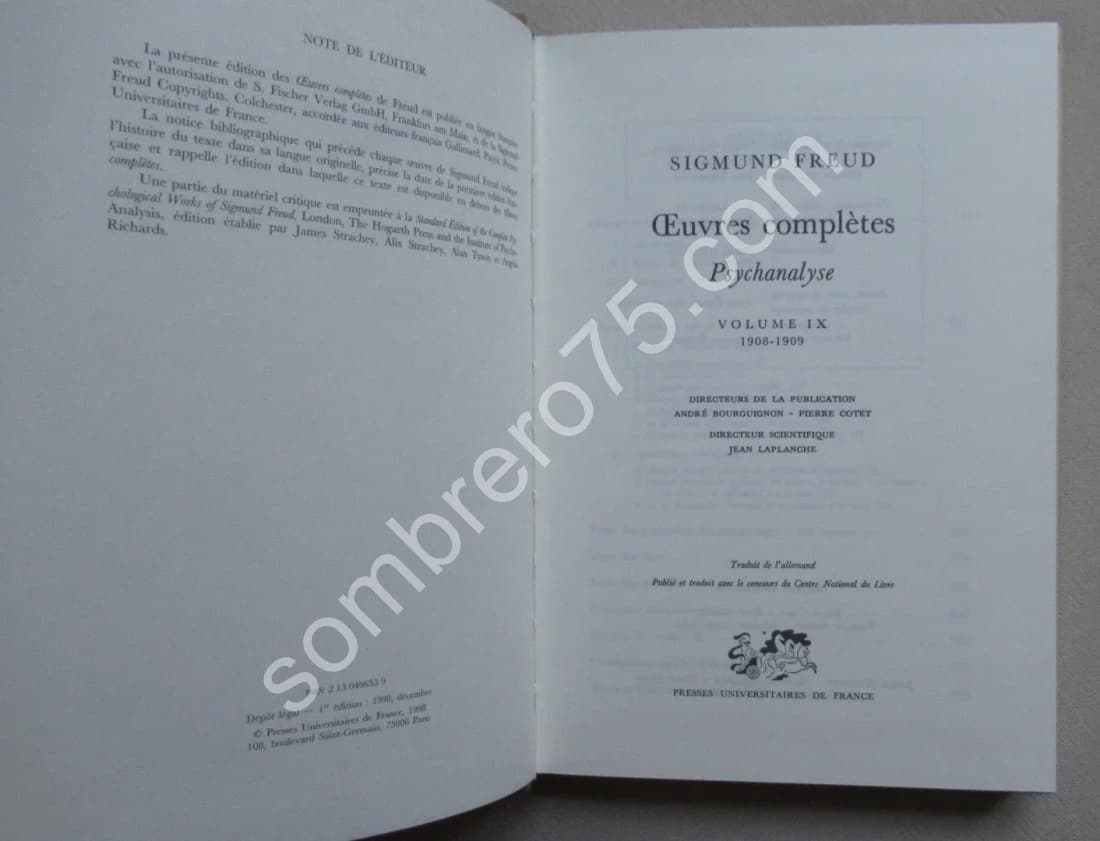 Oeuvres Complètes Psychanalyse IX 1908-1909 - Image 3