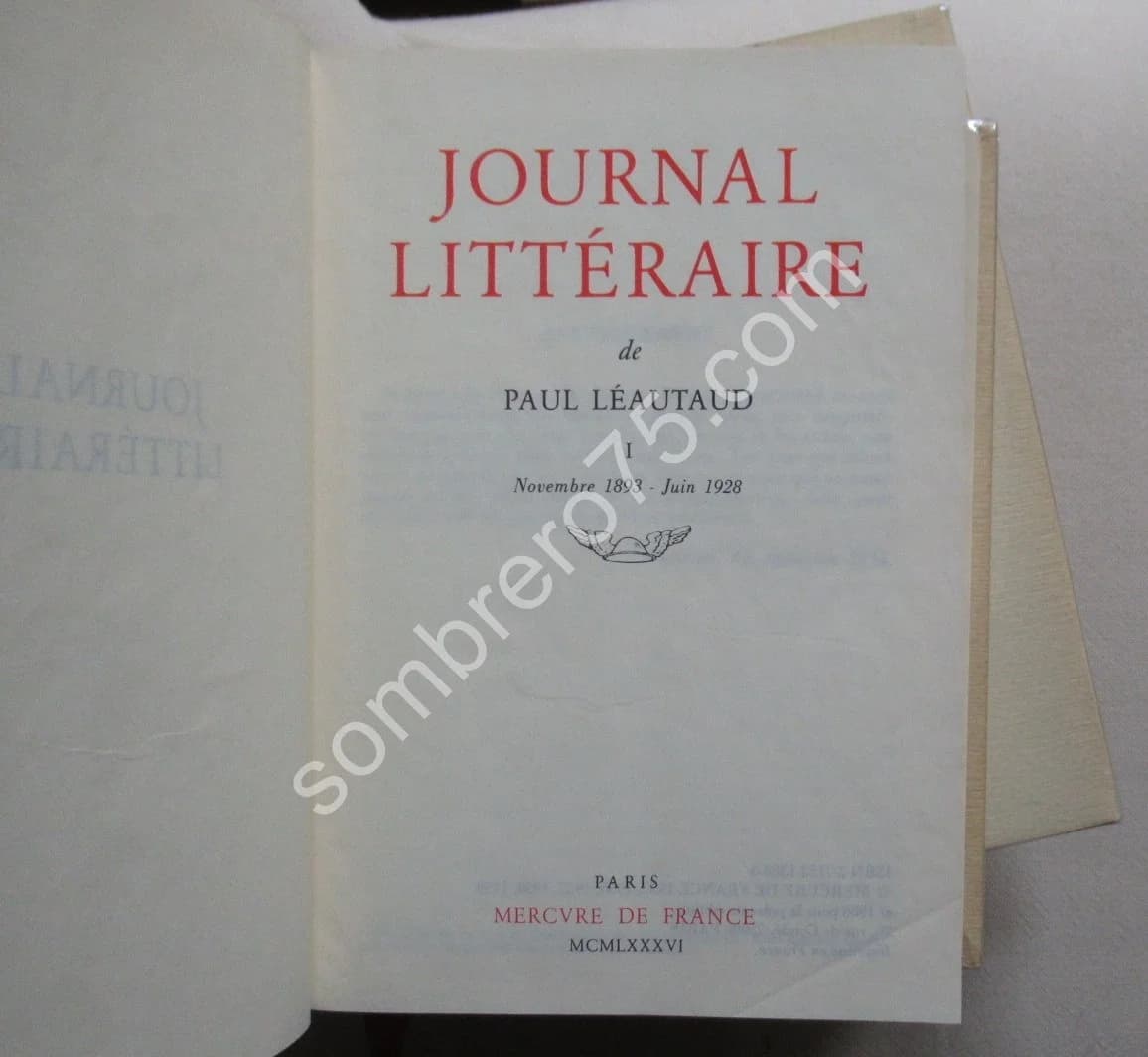 Journal Littéraire Paul Léautaud- 3 Tomes + Index Général - Image 3