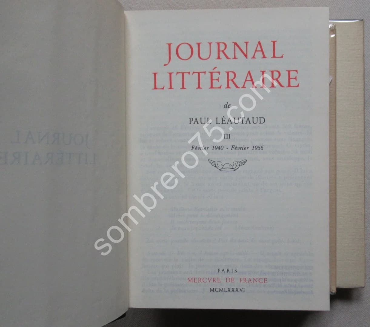Journal Littéraire Paul Léautaud- 3 Tomes + Index Général - Image 4