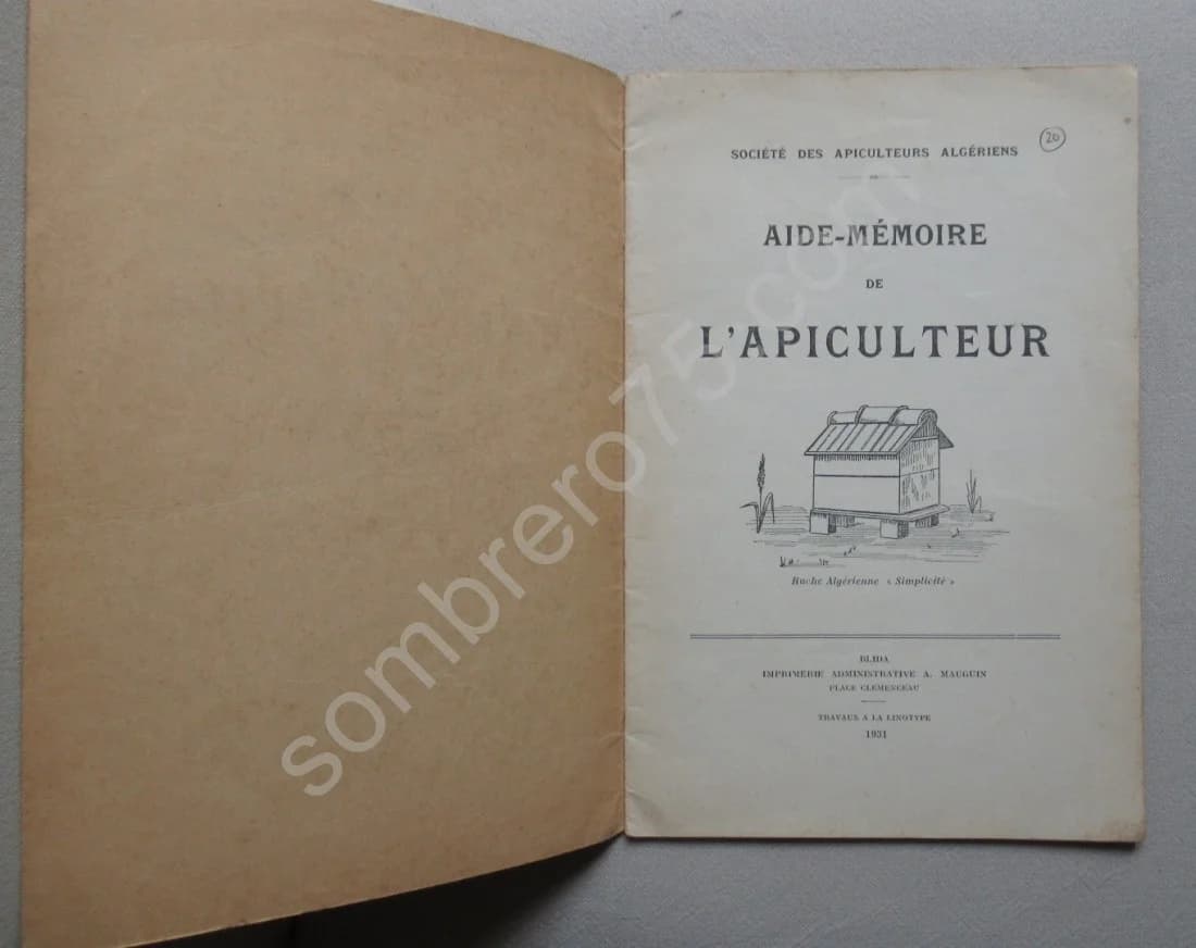 Aide Mémoire de l'Apiculteur. Sté des Apiculteurs Algériens - Image 3