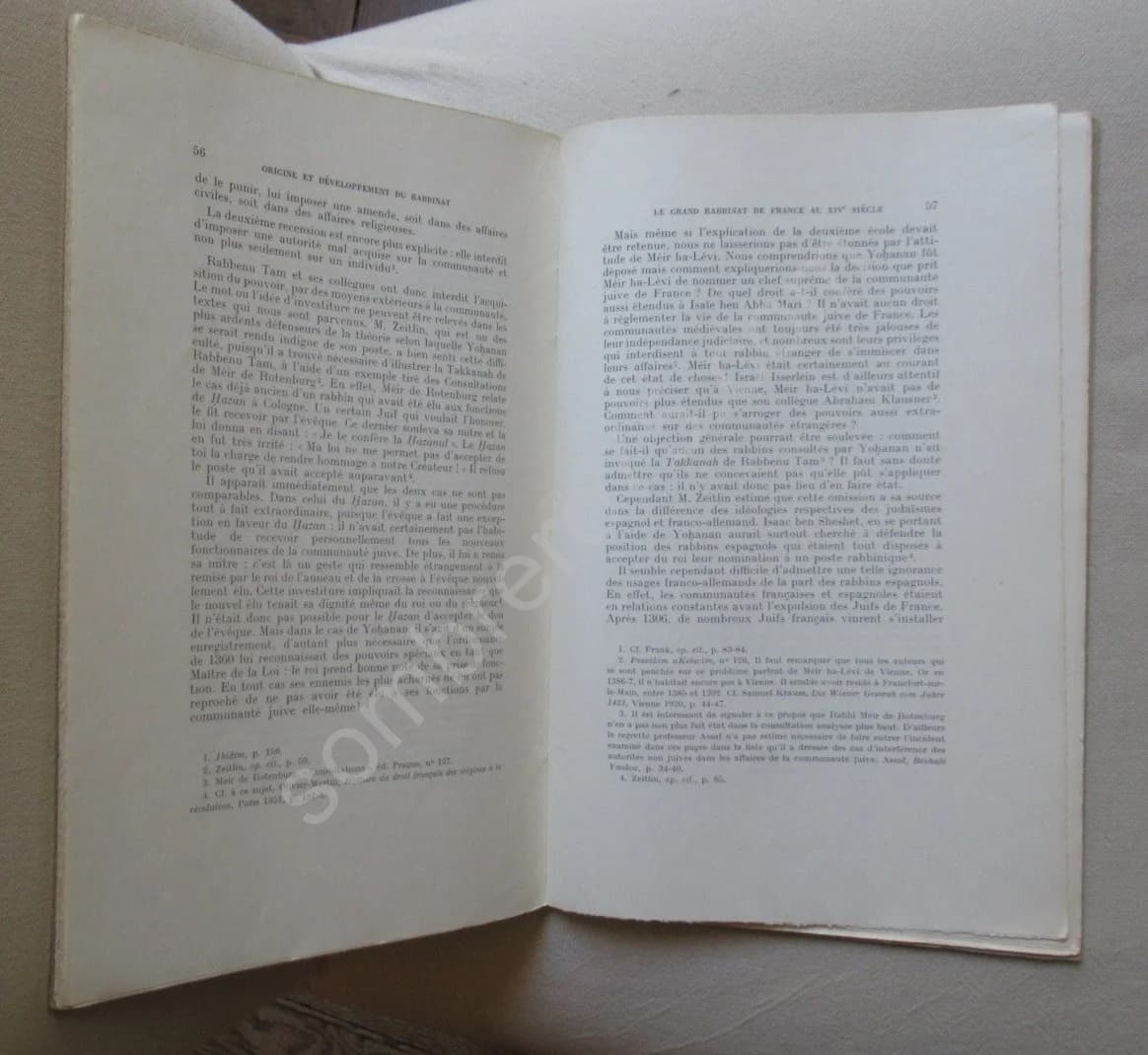 Etudes sur l'Origine et le Développement du Rabbinat au Moyen Age. S SCHWARZFUCHS - Image 5