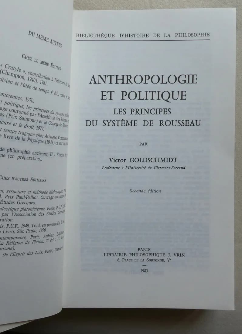 Anthropologie et Politique. Les Principes du Système de Rousseau - Image 3