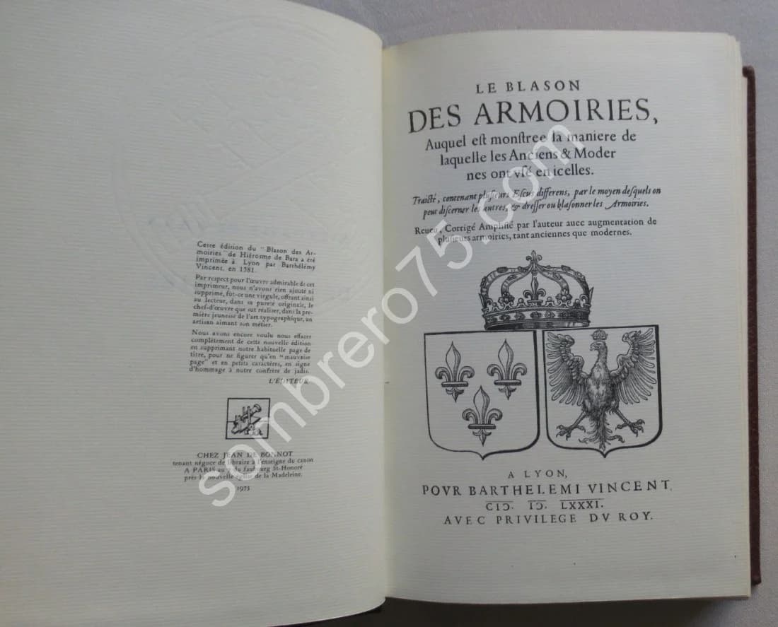 Le Blason des Armoiries. Hierosme de BARA - Image 2