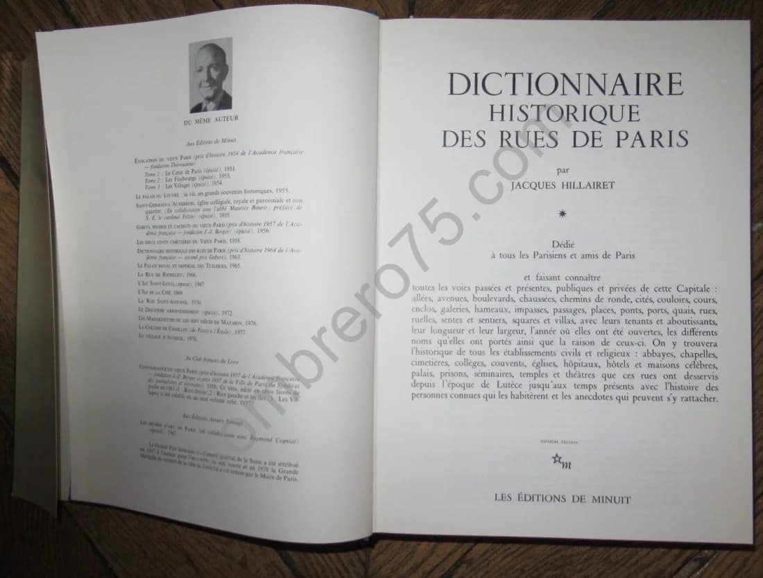 Dictionnaire Historique des Rues de Paris- 3 Tomes - Image 2
