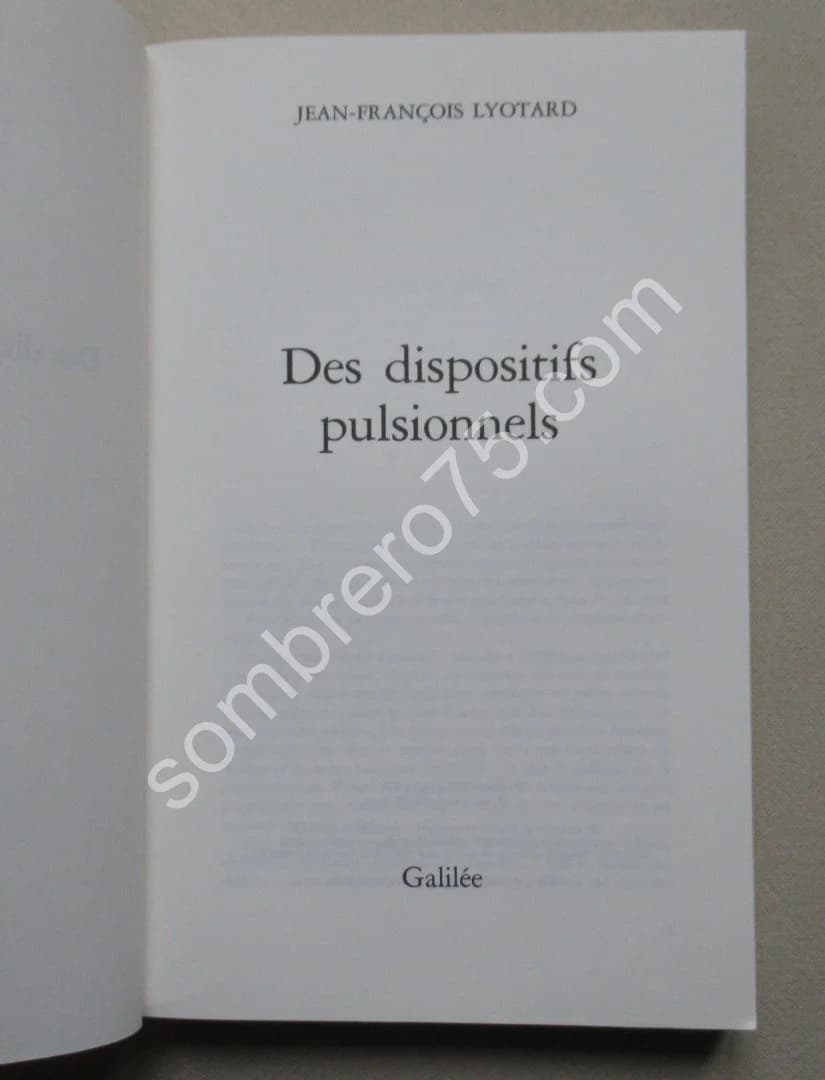 Des Dispositifs Pulsionnels. Jean François Lyotard - Image 3