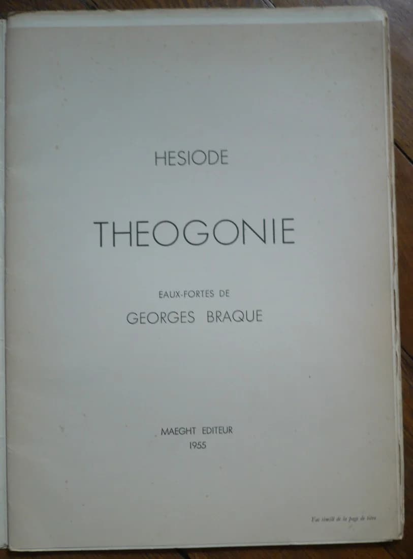 Hesiode Théogonie Eaux Fortes de 1955. Derrière Le Miroir Numéro 71/72 - Image 3