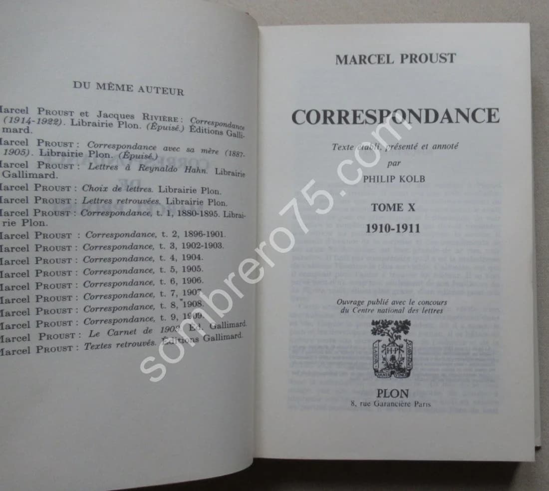 Correspondance de 1910 et 1911. Tome 10 Texte établi par KOLB Philip - Image 3