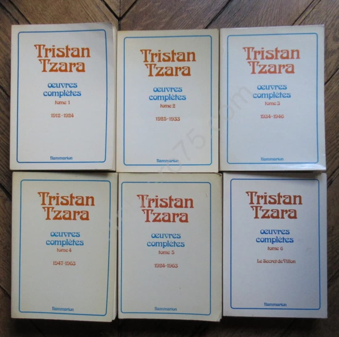 Oeuvres Complètes. 6 Tomes. Tristan TZARA