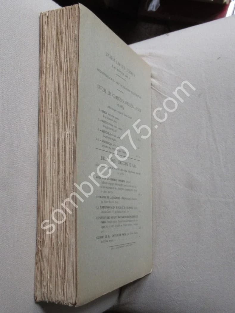 Histoire des Communes de Paris annexées en 1859. Charonne. L Lambeau. Tome 2 - Image 5