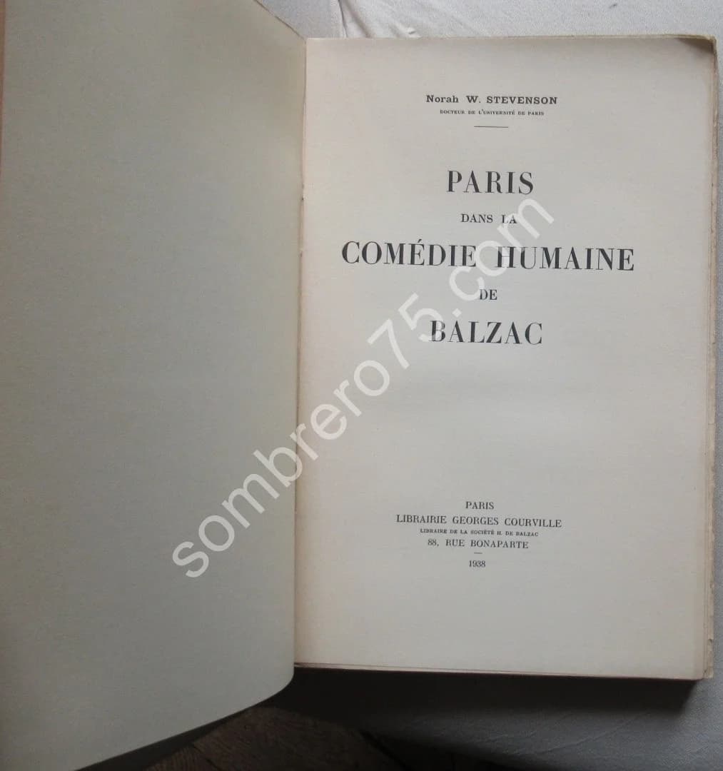 Paris dans la Comédie Humaine de Balzac. Norah Stevenson - Image 3