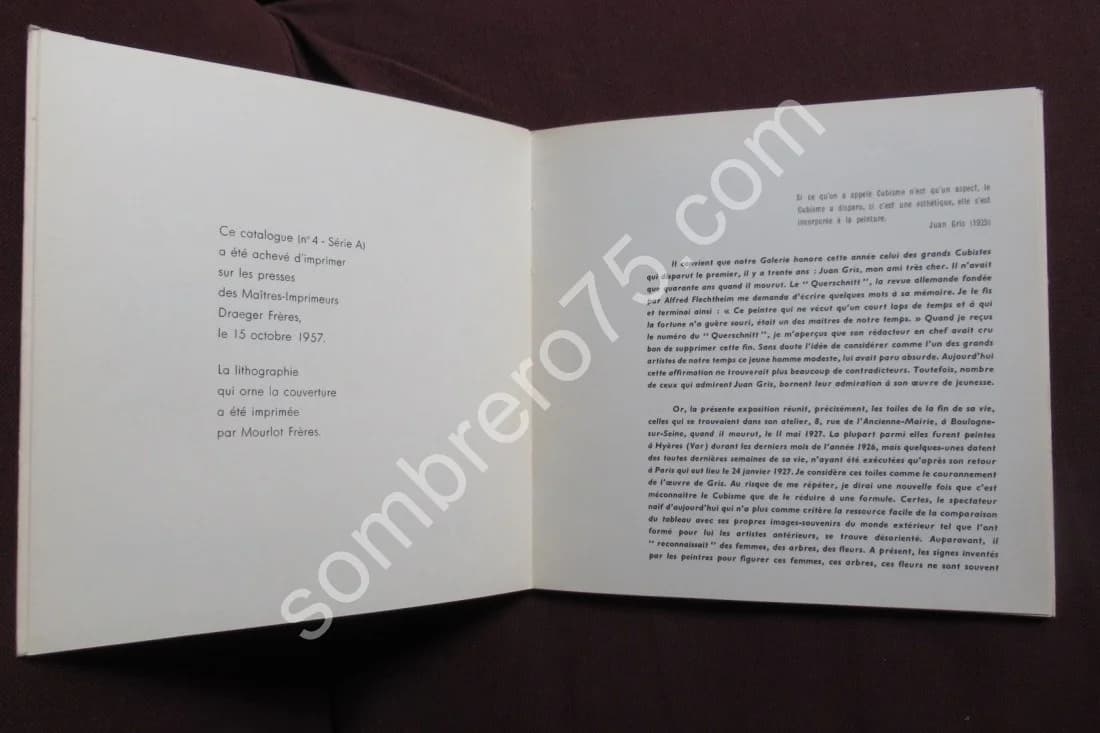 L'Atelier de Juan Gris Peintures 1926 - 1927.Galerie Leiris - Image 4
