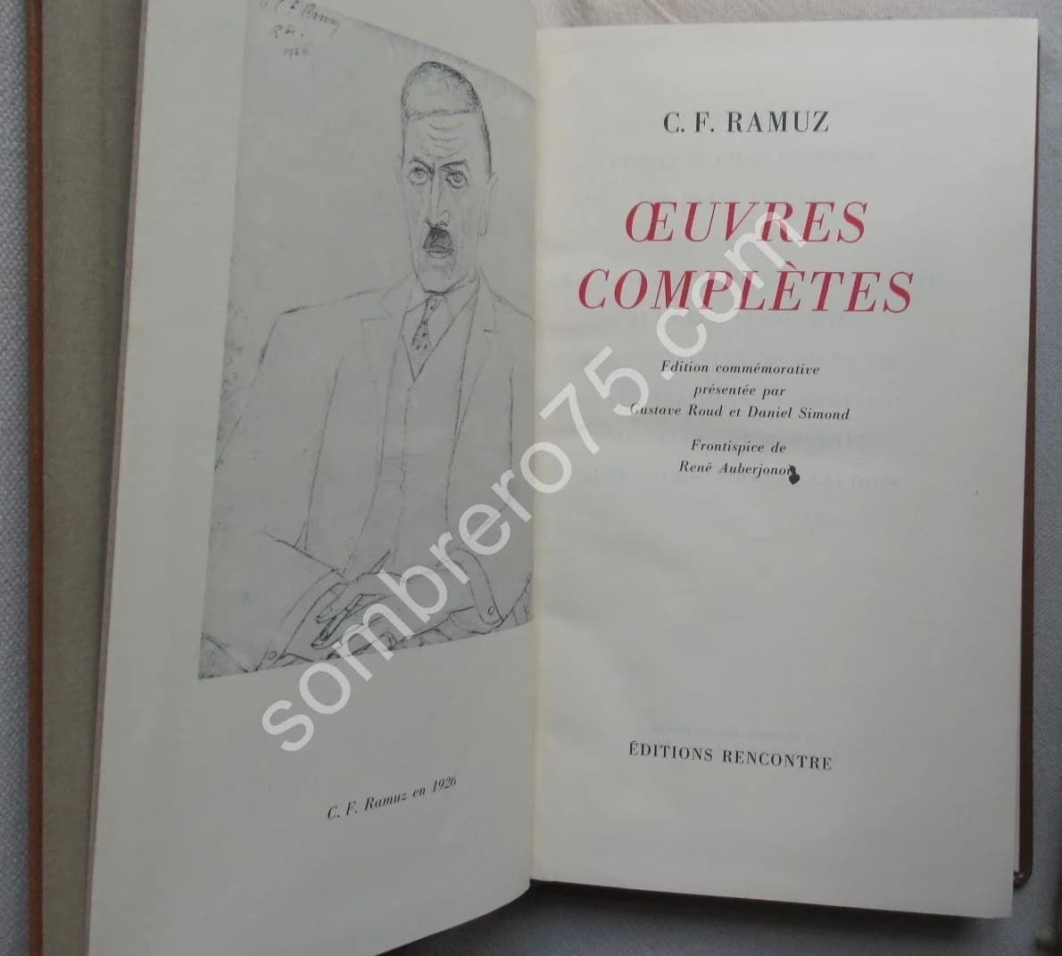 Oeuvres Complètes. C. F. Ramuz. 5 Tomes - Image 3