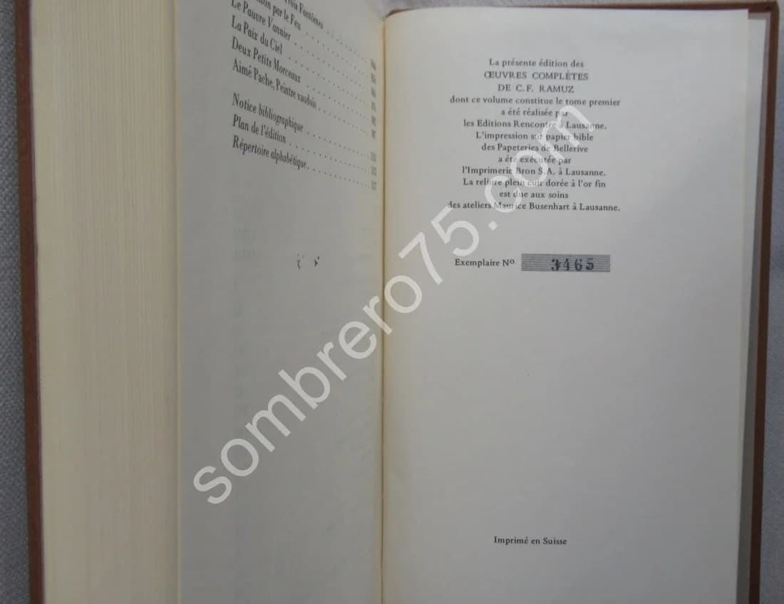 Oeuvres Complètes. C. F. Ramuz. 5 Tomes - Image 8