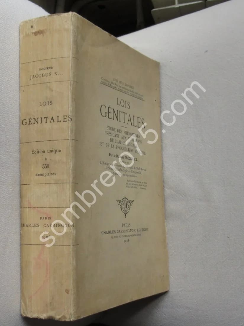 Lois Génitales - Etudes des Phénomènes de l'Amour. Dr - Image 2