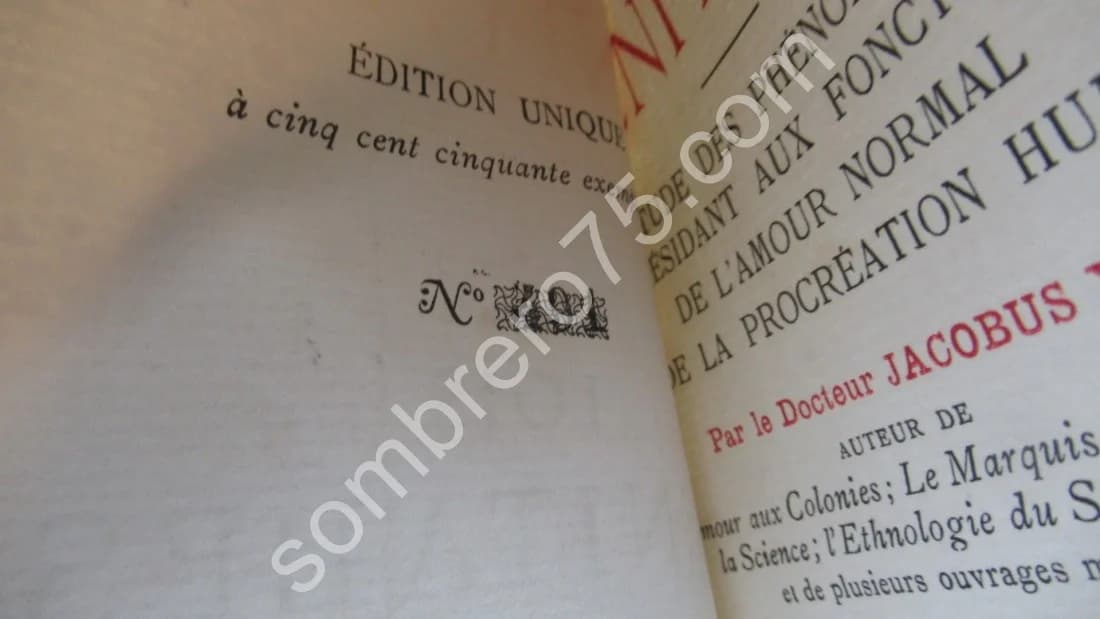 Lois Génitales - Etudes des Phénomènes de l'Amour. Dr - Image 8