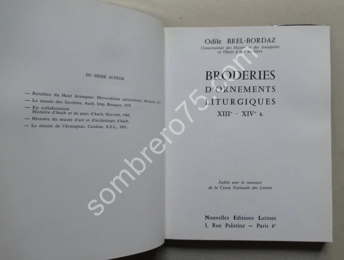 Broderies d'Ornements Liturgiques XII XIV Siècles. O. Brel Bordaz - Image 3