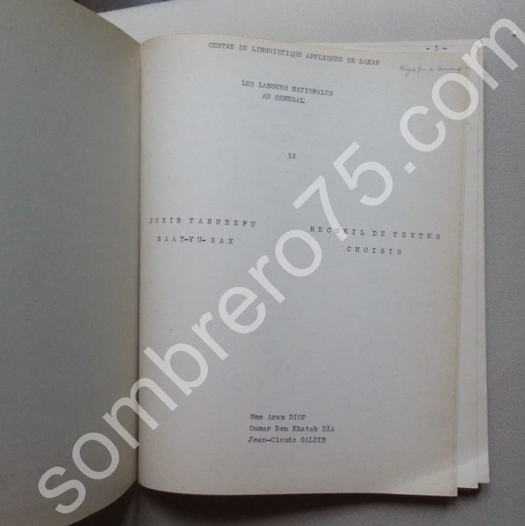 Les Langues Africaines au Sénégal N°32. Jukib Tànneefu Baat Yu Sax - Image 2