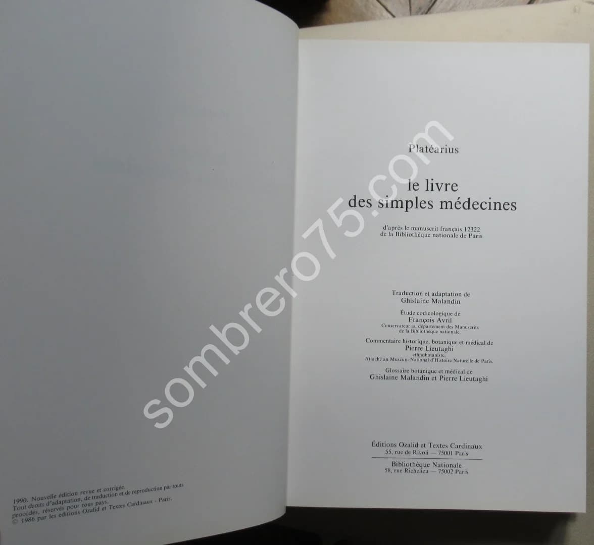 Le Livre des Simples Médecines. Matthaeus Platéarius. Gh MALANDIN - Image 2