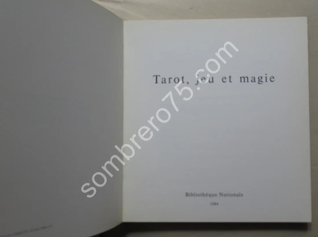 Tarot, Jeu et Magie. 1984 - Image 3