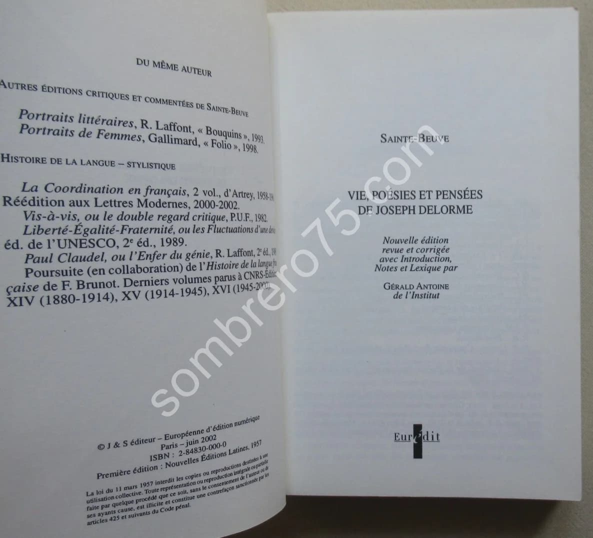 Vie, Poésies et Pensées de Joseph Delorme - Image 3