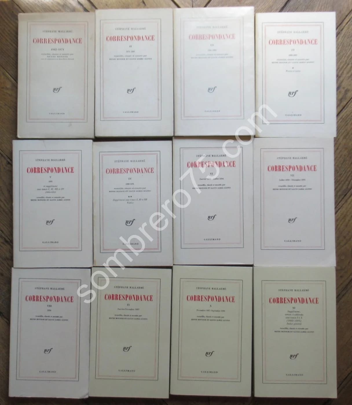 Correspondance Stéphane MALLARME - 12 volumes. H Mondor
