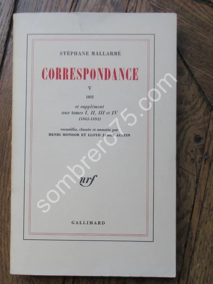 Correspondance Stéphane MALLARME - 12 volumes. H Mondor - Image 2