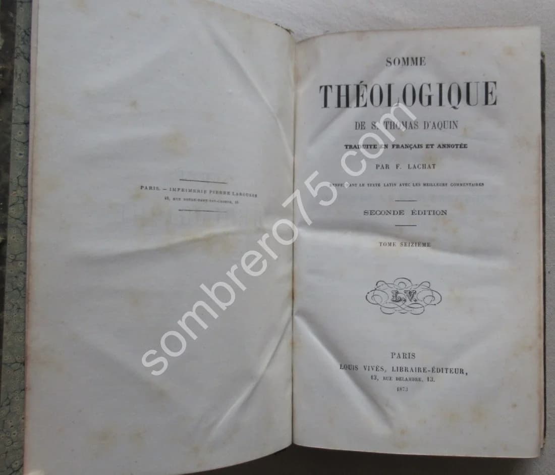 Somme Théologique de S. Thomas d'Aquin trad. F LACHAT - Image 4