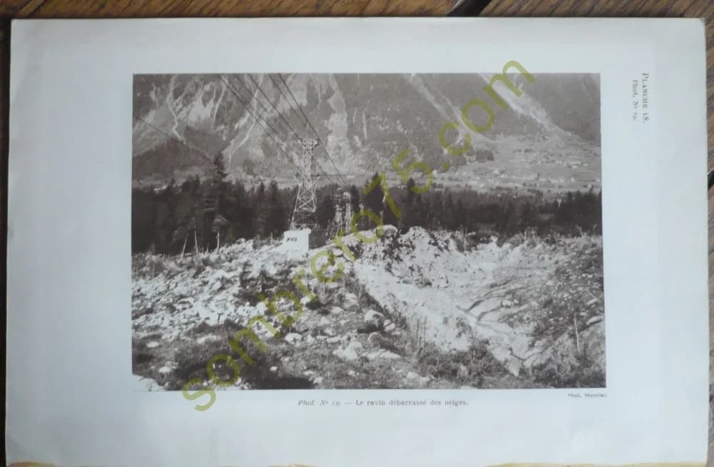 Etude de l'Avalanche des Pèlerins (Chamonix) 1924. H LAGOTALA - Image 4