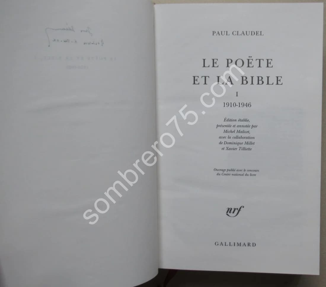 Le Poëte et la Bible. Tome 1. 1910-1946 - Image 3